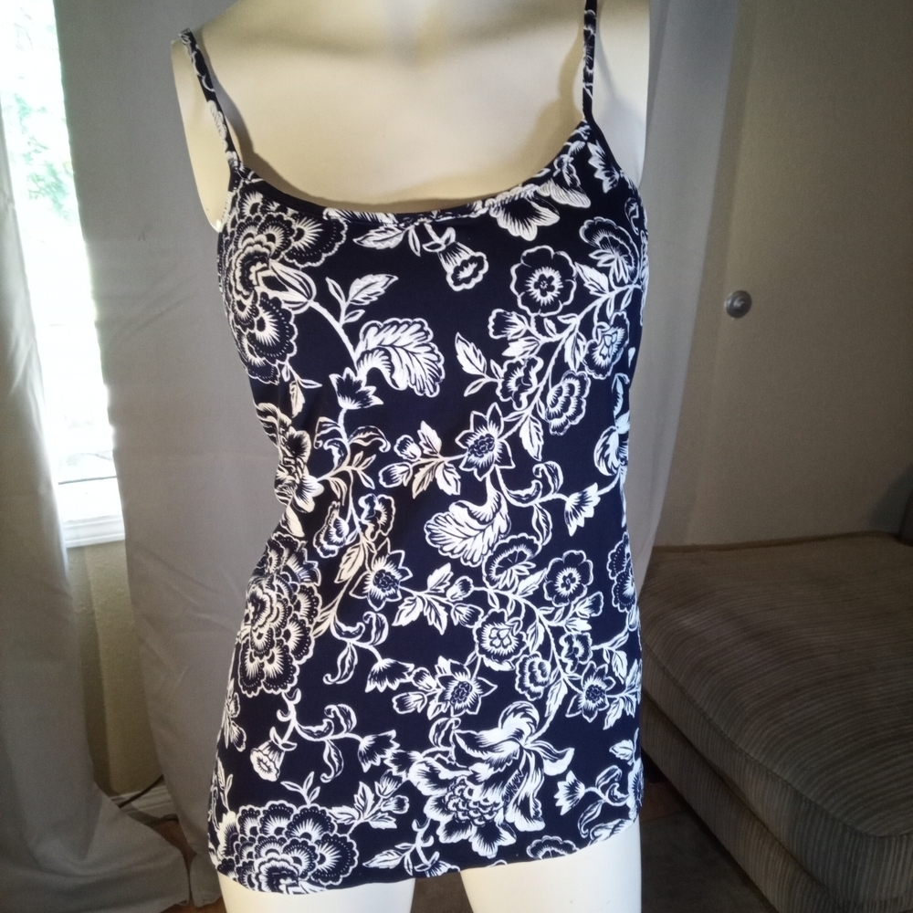 Eclipse Black and White Fitted Camisole Top